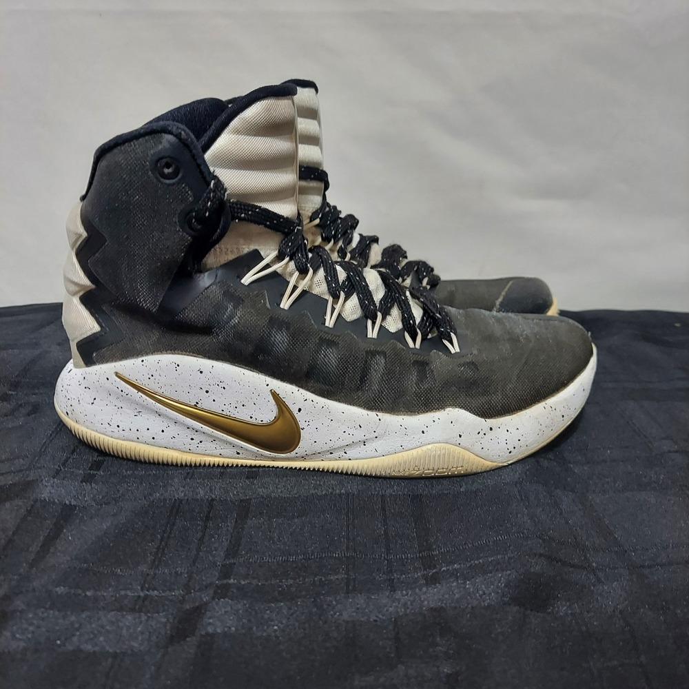 Nike Hyperdunk 2015 NikeID Mens 8 Basketball Shoes Black Gold White‎ 881841-991